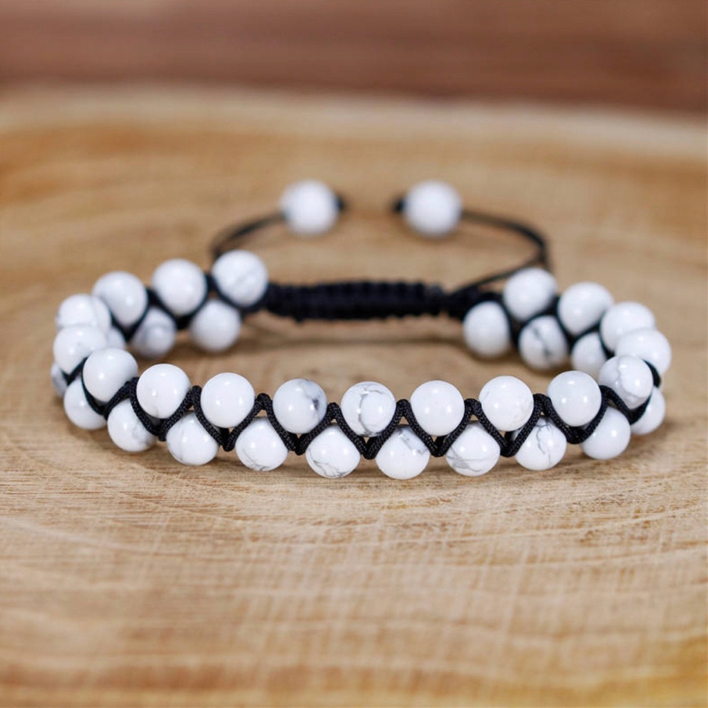 White Howlite Turquoise Bracelet 30$